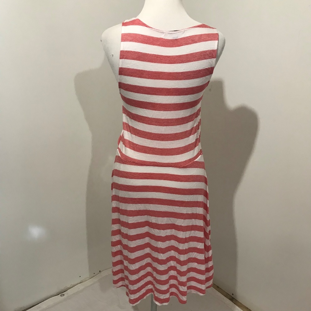 Gap Size S Sundress Red Stripe Midi Casual Flare - Picture 5 of 8